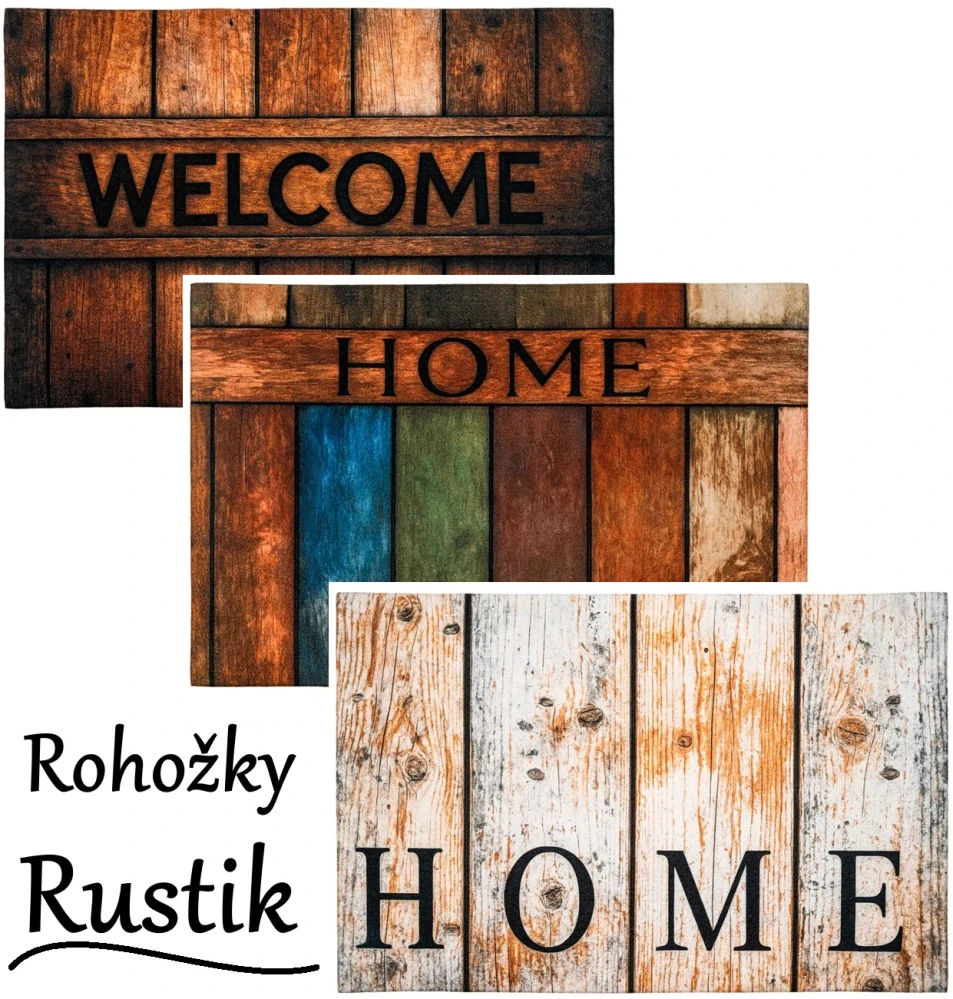Rohožky venkovní a vnitřní Rub-26 Rustik wood - nízké 2mm