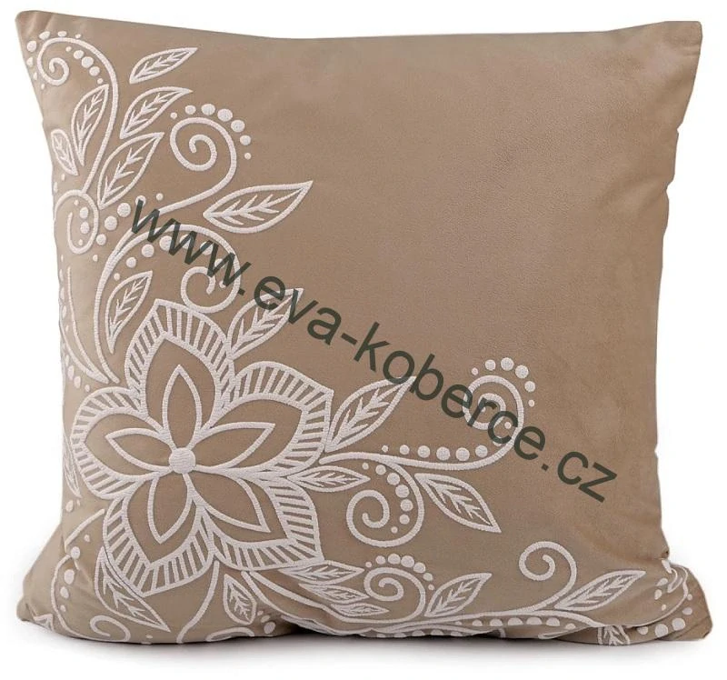 Sametový polštář Vánoční samet modrý - povlak