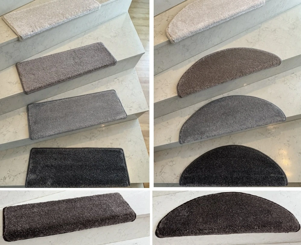 Nášlap na schody Lounge krémový obdélník 65 x 20cm + 4cm ohyb