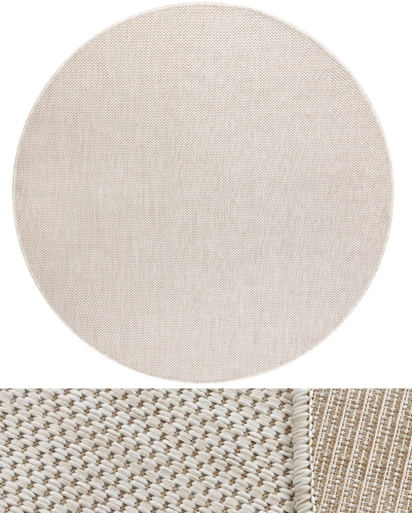 Kulaté kusové koberce Buklé S-A5165 přírodní kruh 150cm