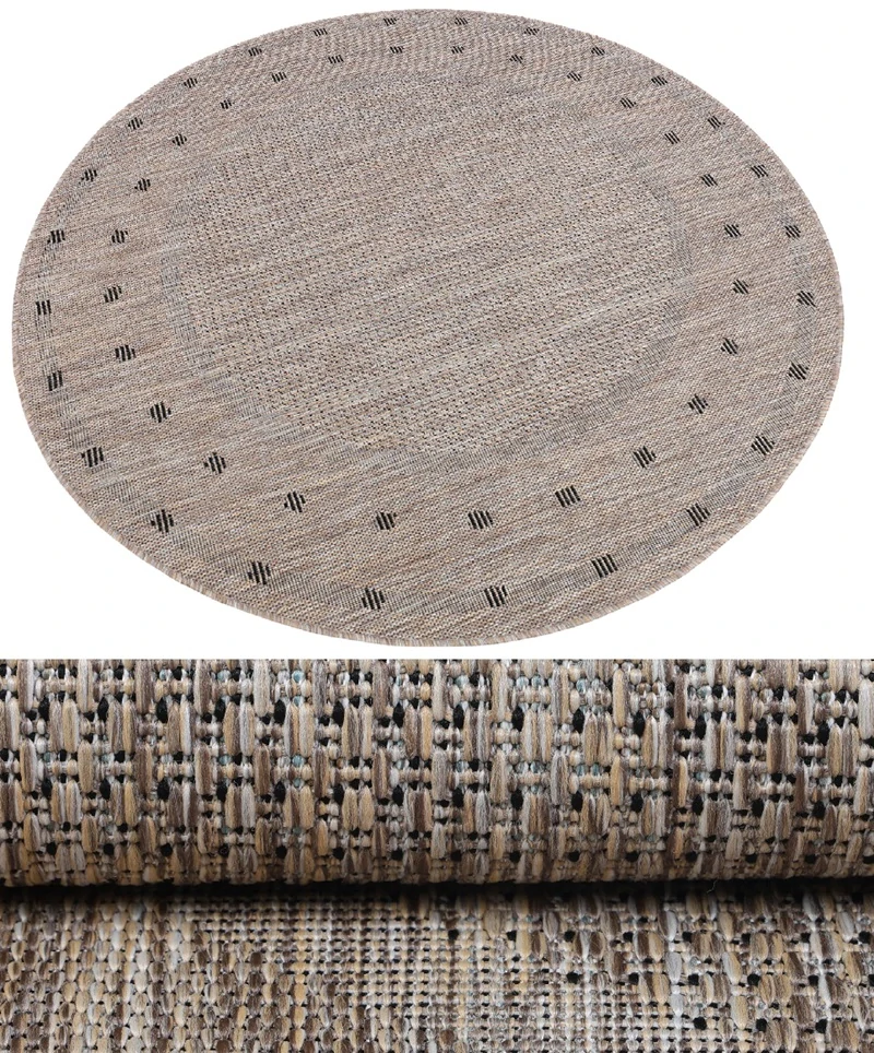 Kulaté koberce Buklé KE-63A šedé průměr 100cm