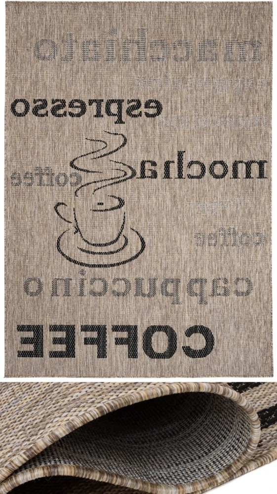 Kusové koberce Buklé KF-88A Coffee šedé 120 x 170cm