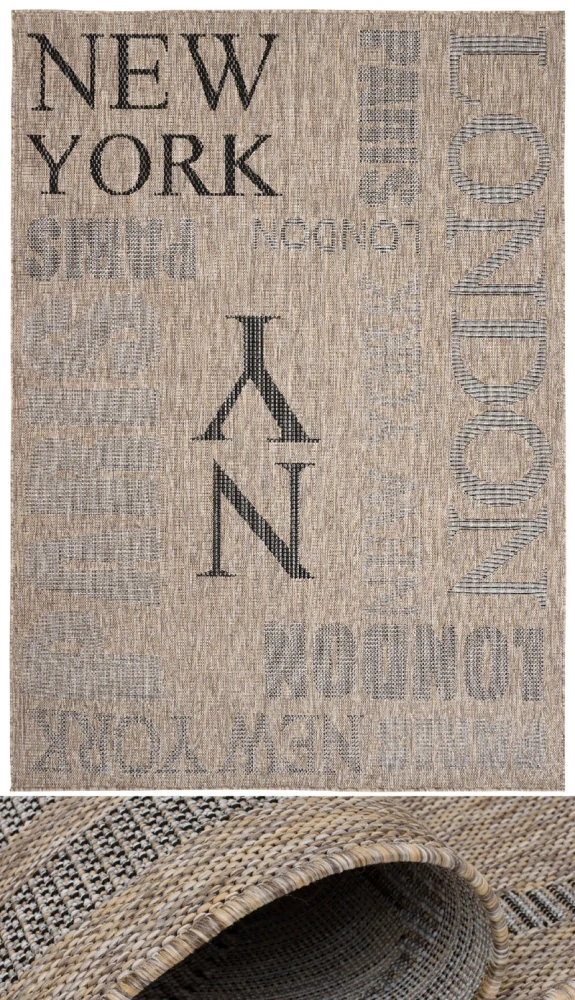 Kusové koberce Buklé KH-79A New York hnědé a šedé