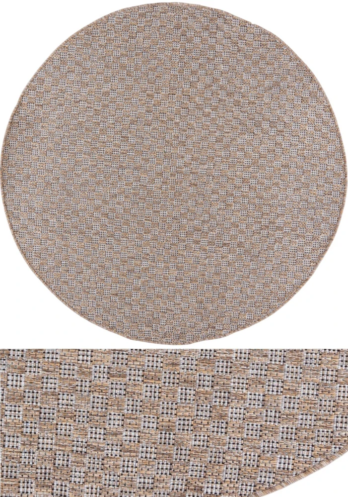 Kulaté kusové koberce Buklé KM-26A šedé průměr 240 cm