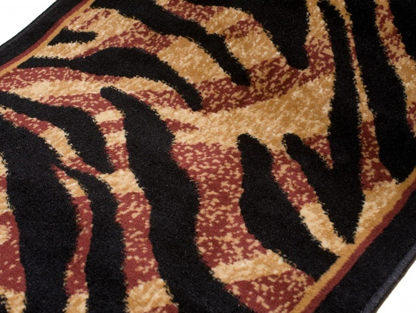 Kobercový běhoun BCF A660 černo-hnědý safari šíře 60cm