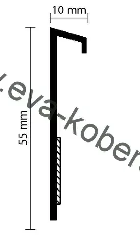 Roh ke kobercové liště TLE-55 bílé měkké