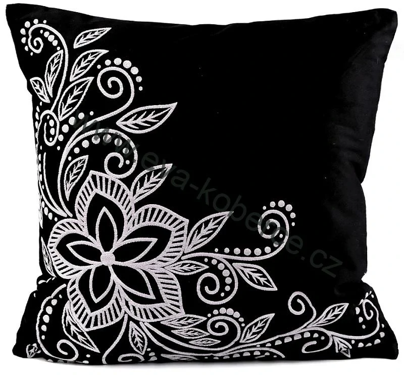 Sametový polštář Vánoční samet modrý - povlak