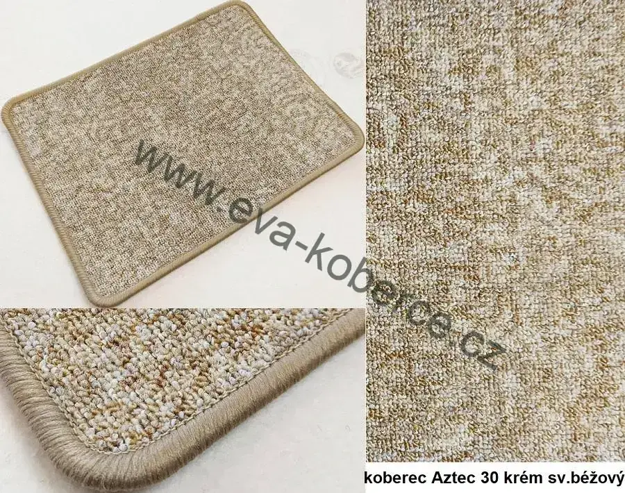 Smyčkový koberec Aztec 95 šedý metráž šíře 4m