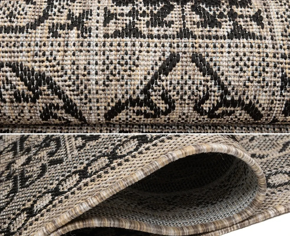 Kulaté koberce Buklé KF-87A hnědé a šedé