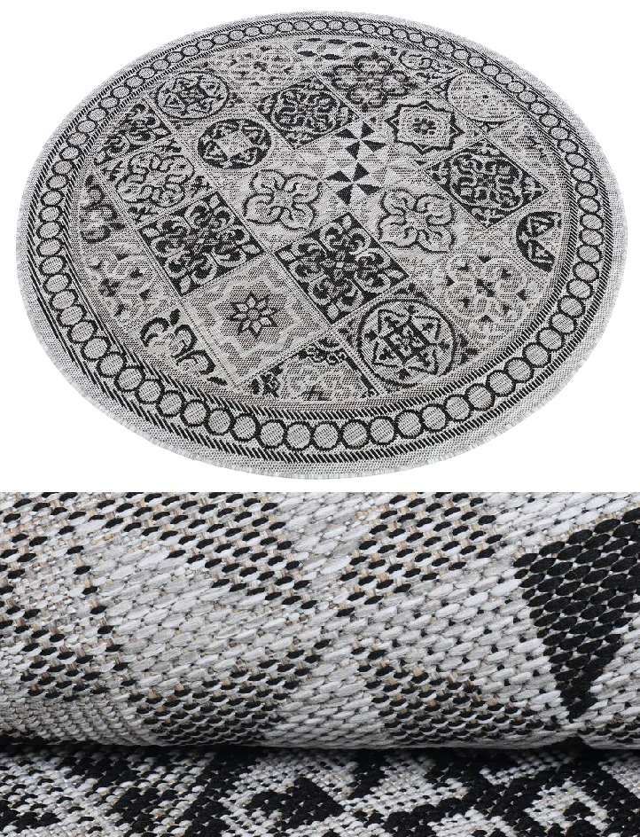 Kulaté koberce Buklé KF-87A hnědé a šedé