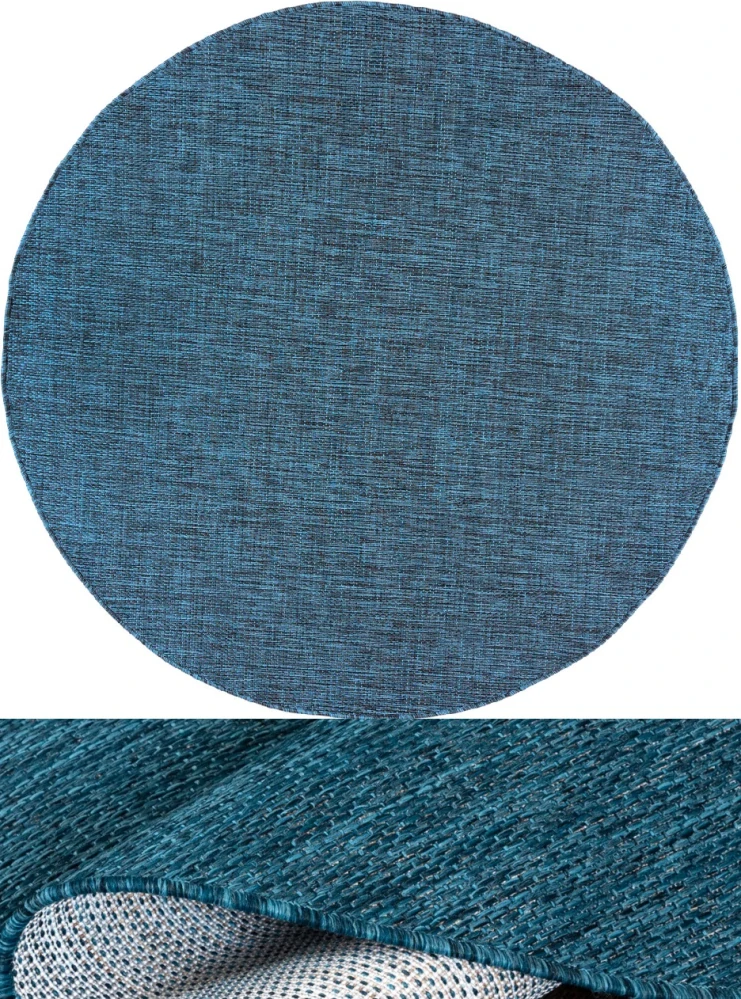 Kulaté kusové koberce Buklé 6365A modrošedé 120cm