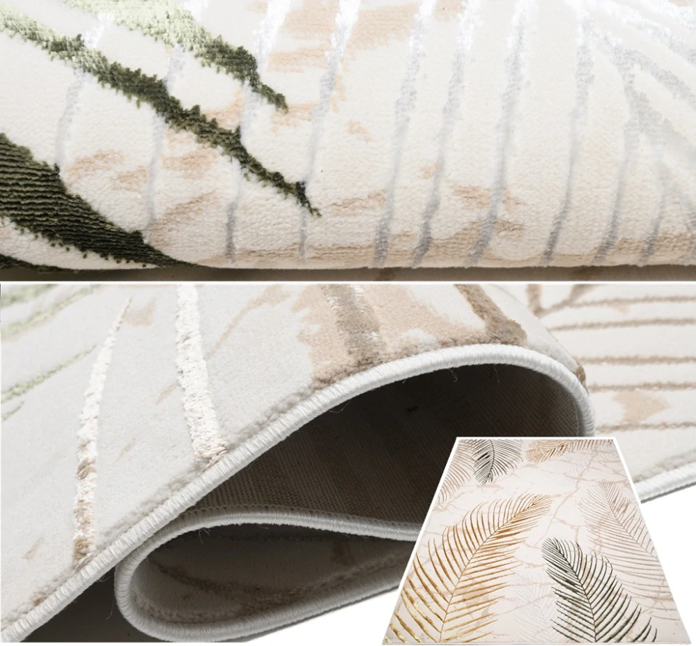 Kusové koberce Shiny Gold Tropic 37 krémové 5 barev