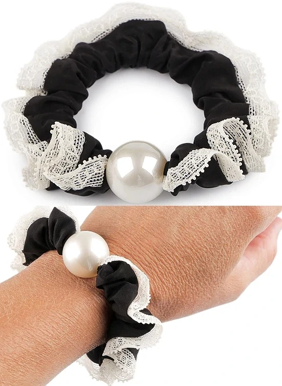 Elegantní světle béžové gumičky do vlasů / náramky 