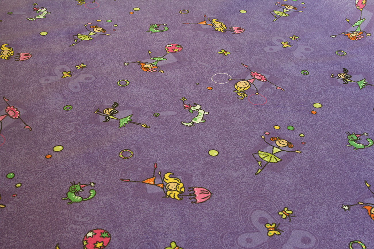 Dětský velurový koberec Betty 1431 růžový