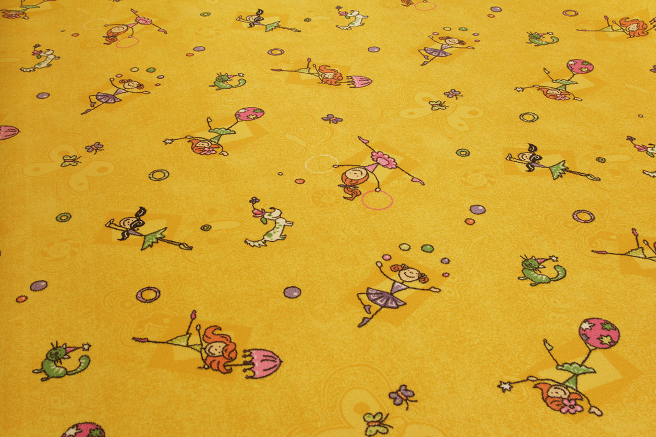 Dětský koberec v metráži Happy new 232 zelený DOPRODEJ