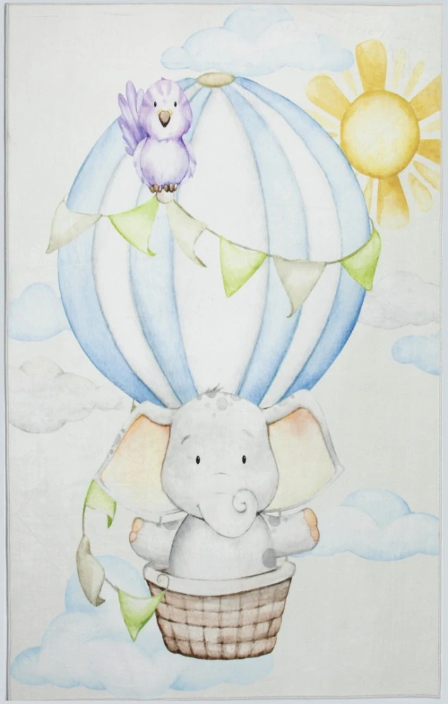 Dětské kusové koberce Zajíc v balónu r. 140 x 200cm