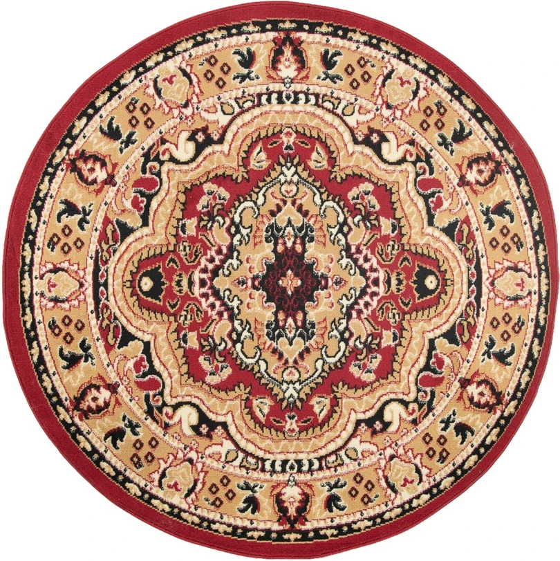 Kulatý orientální koberec BCF E951 – Zelený Kruh průměr 100cm
