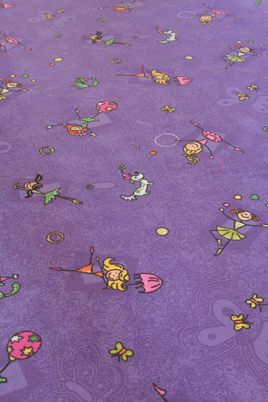 Dětský velurový koberec Betty 1431 růžový