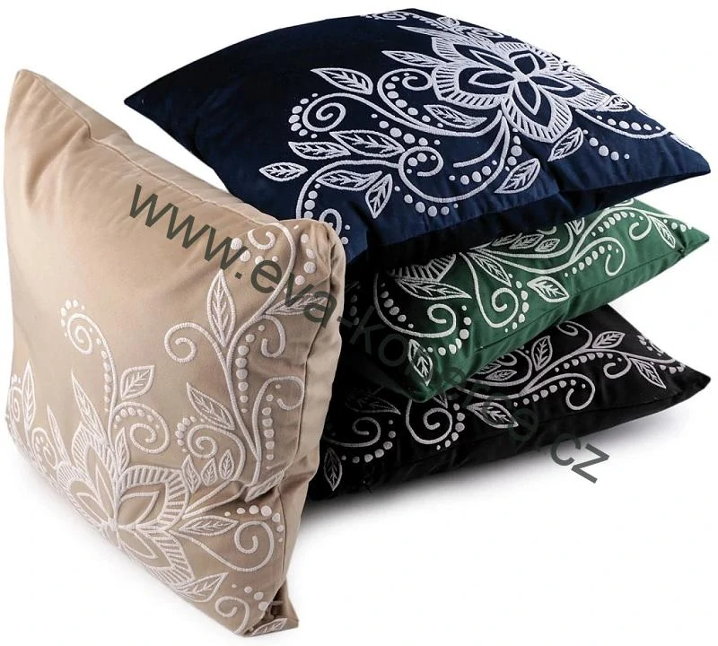 Sametový polštář Vánoční samet modrý - povlak