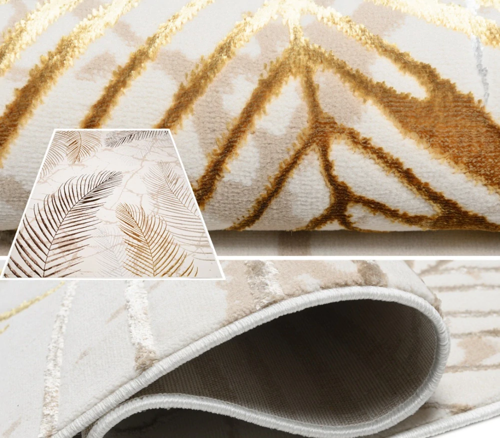 Kusové koberce Shiny Gold Tropic 37 krémové 5 barev