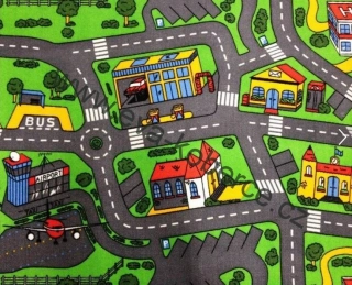 Dětský koberec v metráži City life