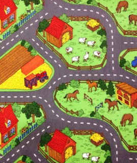 Dětský koberec Farma new obdélnik a kruh