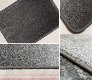 Velurový metrážní koberec Sense 158 antracit