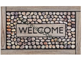 Rohož venkovní 319 Residence 007 welcome framed pebbles