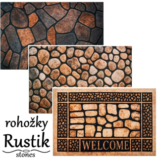 Rohožky venkovní a vnitřní Rub-26 Rustik stones - nízké 2mm 