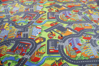 Dětský koberec v metráži City Road 97