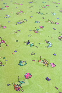 Dětský velurový koberec Betty 1232 zelený