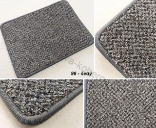 Luxusný velurový koberec Luxury tweed 96 šedý šíře 4m