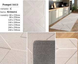 Kusový koberec Pompei 1613 krémový rozměr 200 x 290cm