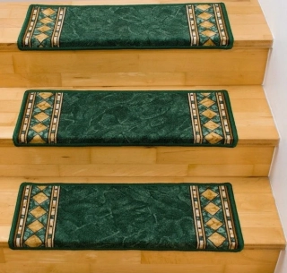 Protiskluzný nášlap na schody CHS25 zelený obdélník 77 x 24cm +3cm ohyb