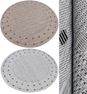 Kulaté koberce Buklé KE-63A hnědé a šedé