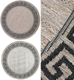 Kulaté koberce Buklé KF-91A hnědé a šedé