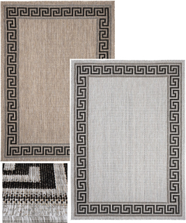 Kusové koberce Buklé KF-91A hnědé a šedé