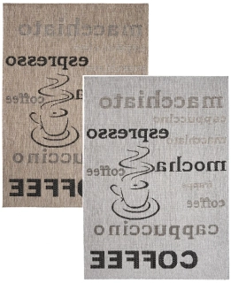 Kusové koberce Buklé KF-88A Coffee hnědé a šedé