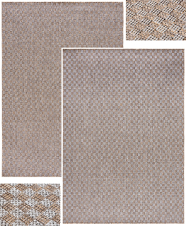 Kusové koberce Buklé KM-26A hnědé a šedé
