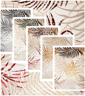 Kusové koberce Shiny Gold Tropic 44 krémové 5 barev