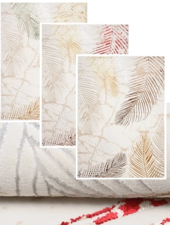 Kusové koberce Shiny Gold Tropic 37 krémové 5 barev