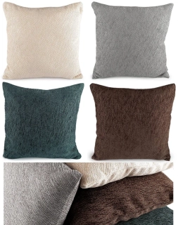 Luxusní strukturovaný povlak na polštář 45 x 45 cm – jednobarevný set 2ks