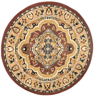 Kulatý orientální koberec BCF E951 – Hnědý Kruh průměr 80cm