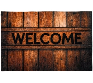 Protiskluzná rohožka Rub-26 Rustik Welcome Wood - 45 x 75cm tl. 2mm