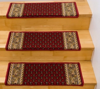 Protiskluzné nášlapy na schody IN25 bordové 77 x 24cm +3cm obdélník