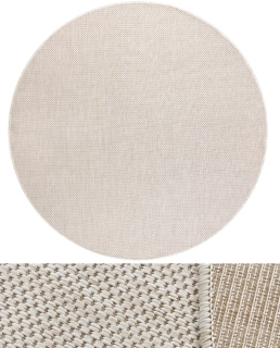 Kulaté kusové koberce Buklé S-A5165 krémové průmer 120cm