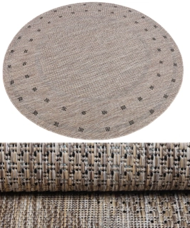 Kulaté koberce Buklé KE-63A hnědé průměr 120cm