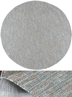 Kulaté kusové koberce Buklé 6365A modrošedé 120cm