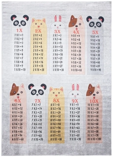 Dětský koberec Násobilka Zvířátka r. 80 x 150cm