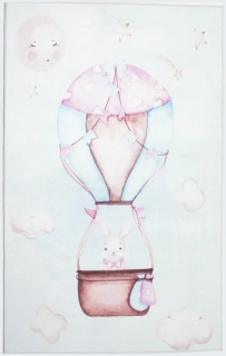 Dětské kusové koberce Zajíc v balónu r. 80 x 150cm
